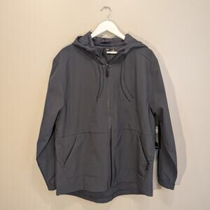 Outdoor Point Summit Men’s Gray Hooded Jacket Outdoor Travel Hiking - Size L